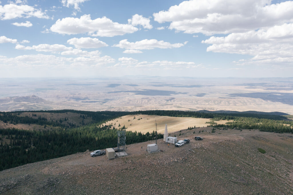 A view of the desert from above.