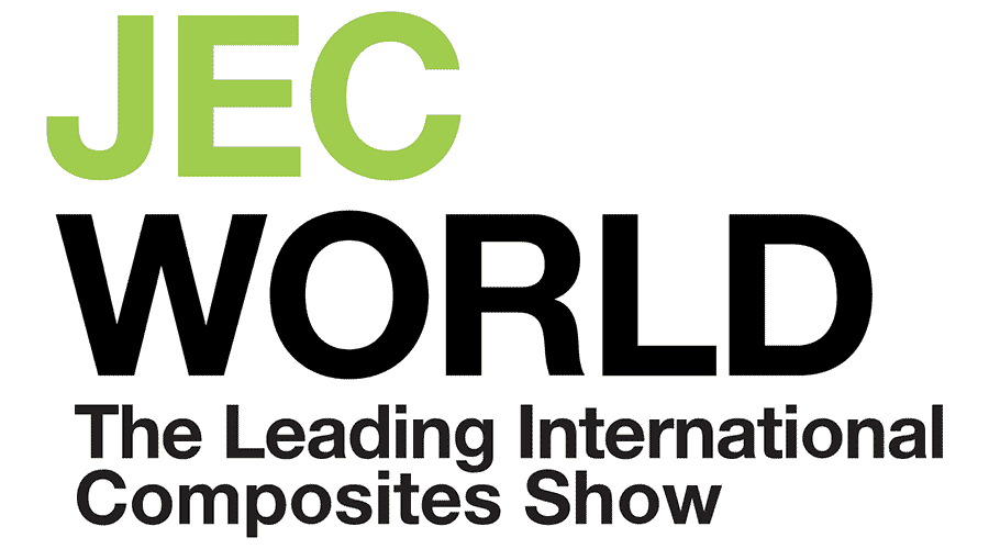 A logo for the tec world, an international composites show.