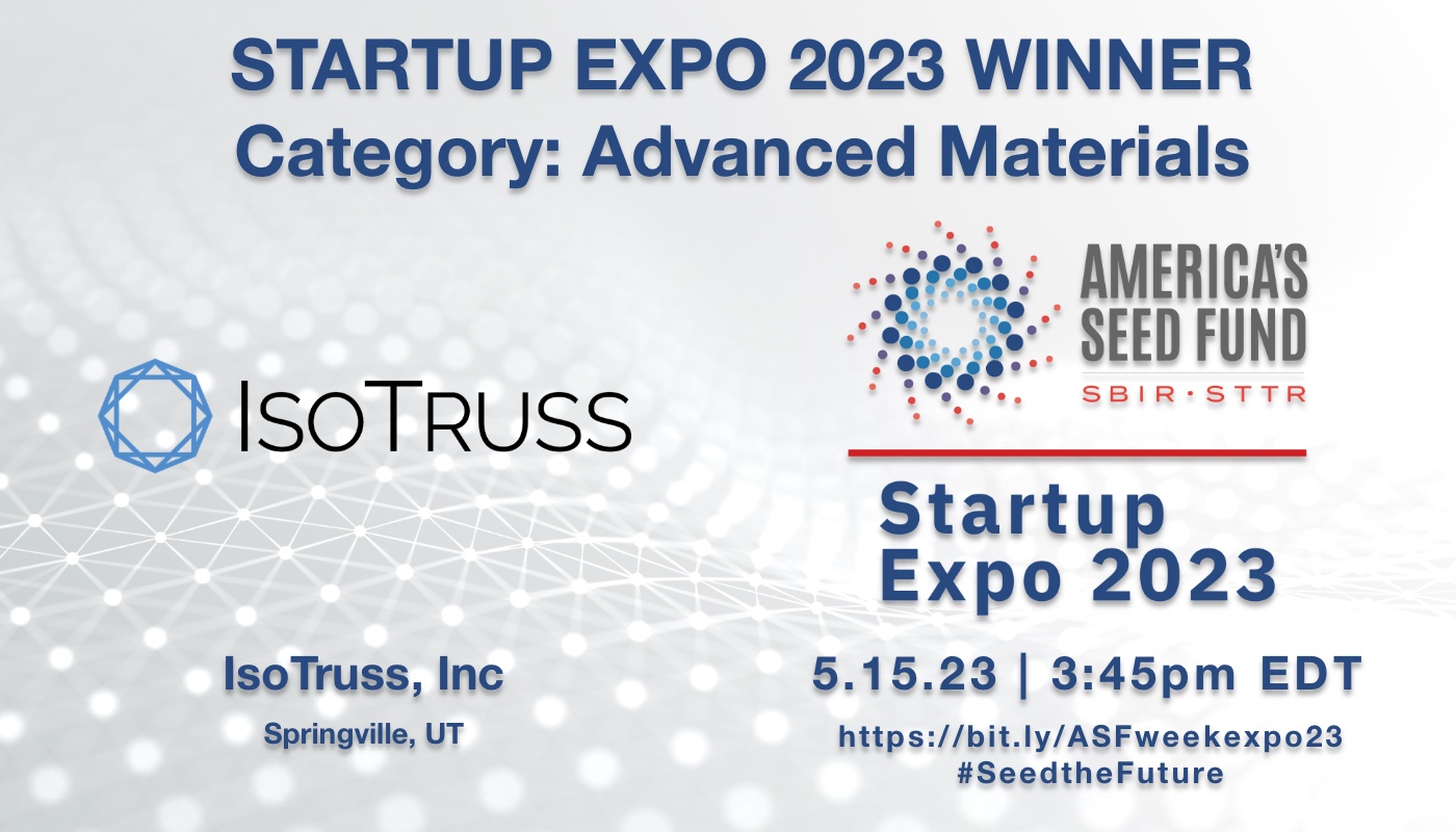 SBA Announces IsoTruss, Inc to Present at 2nd Annual Startup Expo